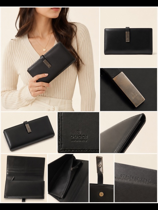 Gucci Handbags - Gucci Wallet Mint condition w/ silver Metal Accent